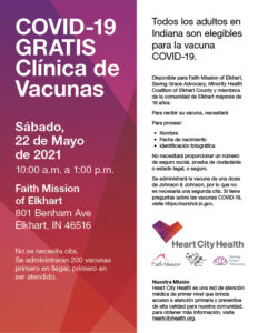 Vaccine Clinic at Faith Mission Spanish